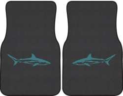 Reef Shark Silhouette Car Mats