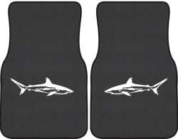 Reef Shark Silhouette Car Mats