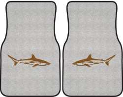 Reef Shark Silhouette Car Mats