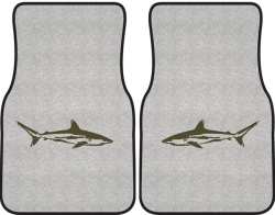 Reef Shark Silhouette Car Mats