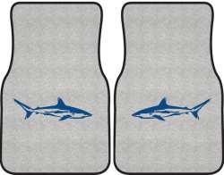 Reef Shark Silhouette Car Mats