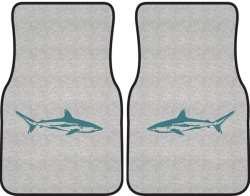 Reef Shark Silhouette Car Mats