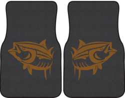 Yellowfin Tuna Silhouette Car Mats