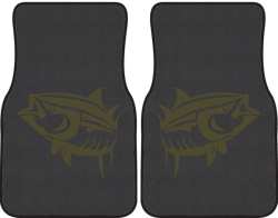 Yellowfin Tuna Silhouette Car Mats