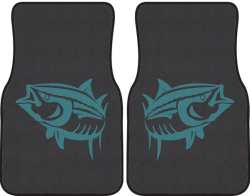 Yellowfin Tuna Silhouette Car Mats
