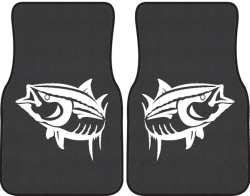 Yellowfin Tuna Silhouette Car Mats