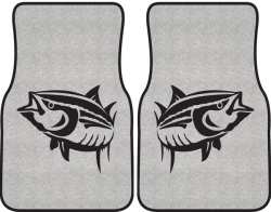 Yellowfin Tuna Silhouette Car Mats