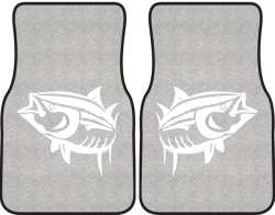 Yellowfin Tuna Silhouette Car Mats