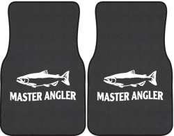 Master Angler Salmon Silhouette Car Mats