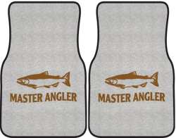 Master Angler Salmon Silhouette Car Mats