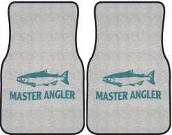 Master Angler Salmon Silhouette Car Mats
