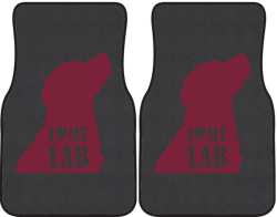 I Love My Lab Silhouette Car Mats