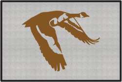 Flying Low Goose Silhouette Door Mats