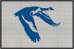 Flying Low Goose Silhouette Door Mats