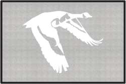 Flying Low Goose Silhouette Door Mats