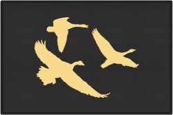 Canadians Eh? Geese Silhouette Door Mats