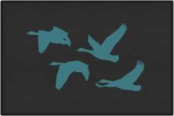 Honker Heaven Geese Silhouette Door Mats