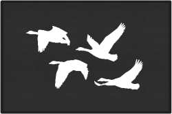 Honker Heaven Geese Silhouette Door Mats