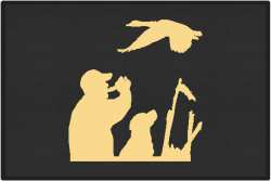 Goose Call Silhouette Door Mats