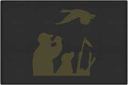 Goose Call Silhouette Door Mats