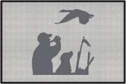 Goose Call Silhouette Door Mats