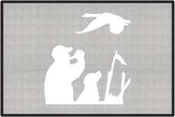 Goose Call Silhouette Door Mats