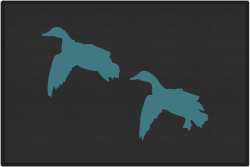 2 Mallards Comin' In Silhouette Door Mats