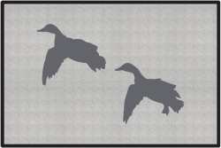 2 Mallards Comin' In Silhouette Door Mats