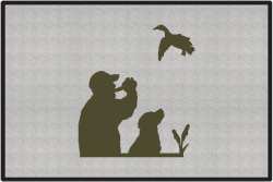 Duck Call Silhouette Door Mats