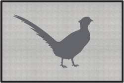 Rooster Cogburn Pheasant Silhouette Door Mats