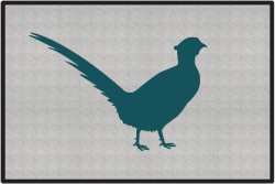 Rooster Cogburn Pheasant Silhouette Door Mats