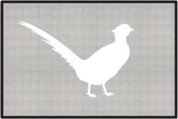 Rooster Cogburn Pheasant Silhouette Door Mats