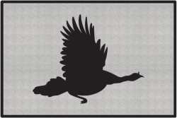 Turkey in Flight Silhouette Door Mats