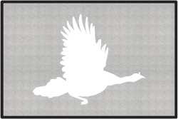 Turkey in Flight Silhouette Door Mats