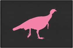 Turkey Trot Silhouette Door Mats