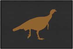 Turkey Trot Silhouette Door Mats