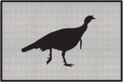 Turkey Trot Silhouette Door Mats