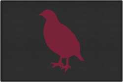 Partridge on Alert Silhouette Door Mats