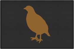 Partridge on Alert Silhouette Door Mats