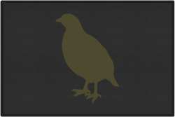 Partridge on Alert Silhouette Door Mats