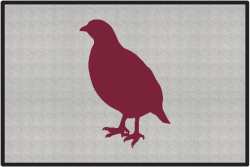 Partridge on Alert Silhouette Door Mats