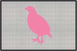 Partridge on Alert Silhouette Door Mats