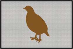 Partridge on Alert Silhouette Door Mats