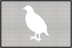 Partridge on Alert Silhouette Door Mats