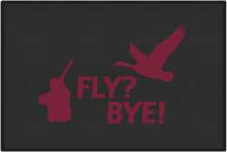 Fly? Bye! Goose Silhouette Door Mats