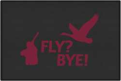 Fly? Bye! Goose Silhouette Door Mats