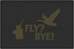 Fly? Bye! Goose Silhouette Door Mats
