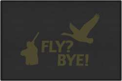 Fly? Bye! Goose Silhouette Door Mats