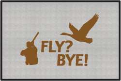 Fly? Bye! Goose Silhouette Door Mats