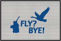 Fly? Bye! Goose Silhouette Door Mats